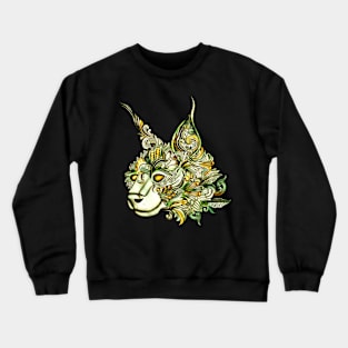 Decorative fantasy wolf head Crewneck Sweatshirt